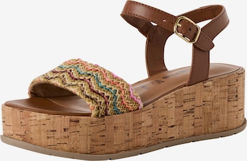 Sandales Tamaris en beige : devant