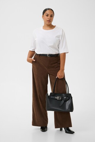 Wide Leg Pantalon 'Freja' KAFFE CURVE en marron