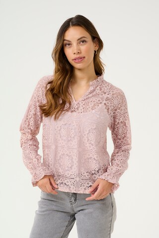Chemisier 'CR Tiley' Cream en violet : devant