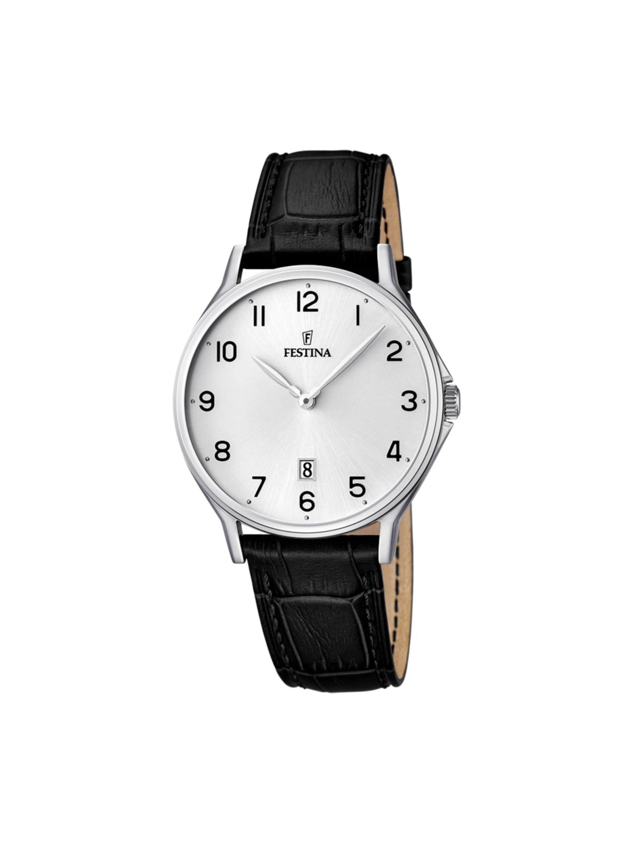 Montre à affichage analogique FESTINA en argent : devant