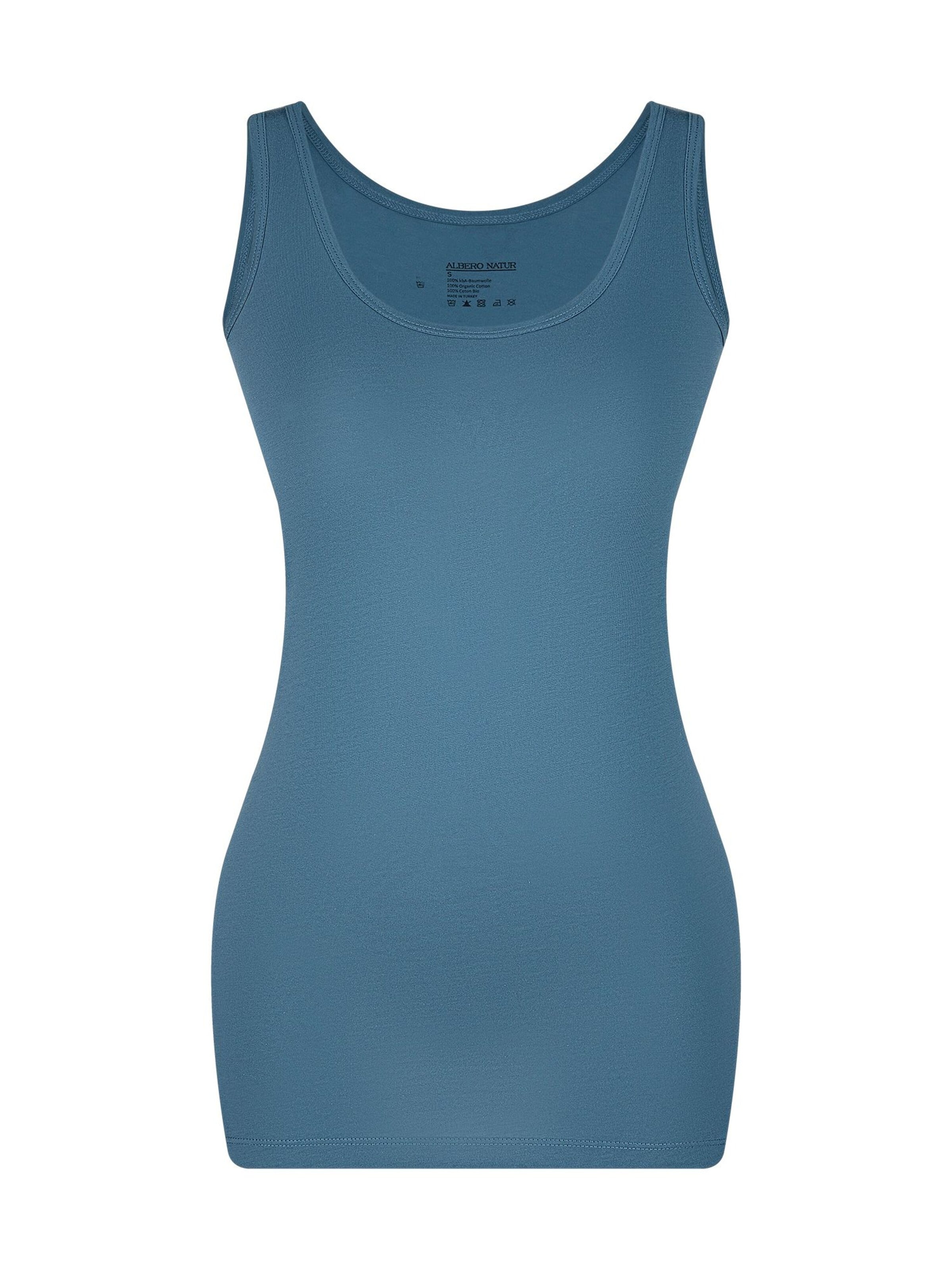Albero Natur Top 'Damen Tanktop aus Bio-Baumwolle' in Blue: front
