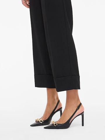 VILA regular Bukser med fals 'VIEllie' i sort