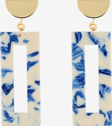 Fräulein Wunder Earrings 'Acetat Akane' in Blue: front