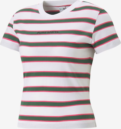 PUMA T-shirt fonctionnel 'Team' en vert foncé / rose / noir / blanc, Vue avec produit