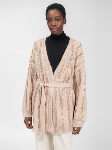 Influencer Knit cardigan in Beige: front