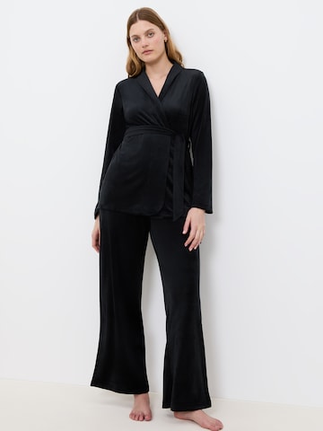 TRIUMPH Bathrobe short ' Sensual Velour Robe Top ' in Black