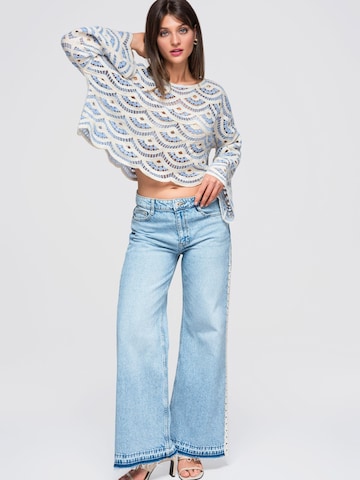 Ombre Blouse in Blauw