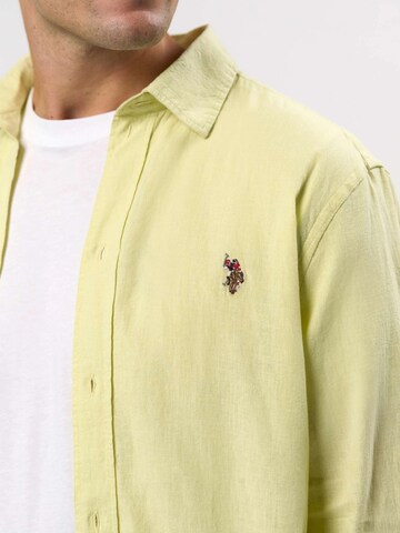 U.S. POLO ASSN. Regular fit Overhemd ' Bolt ' in Geel