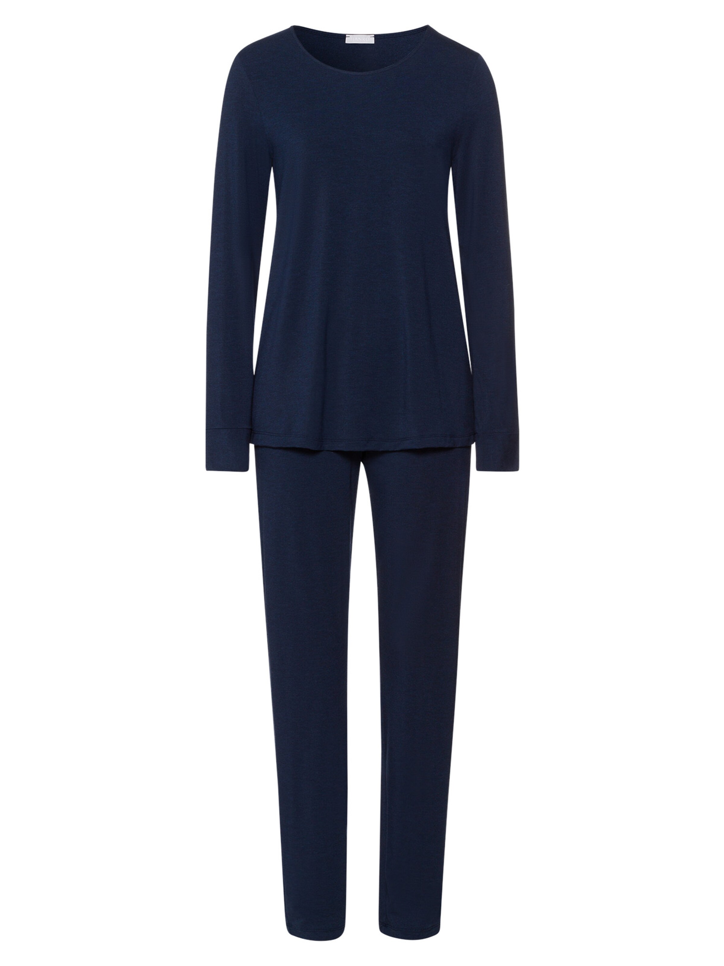 Hanro Pyjama 'Natural Elegance'‌‌‌‌‌‌‌ in Blau: Vorderseite