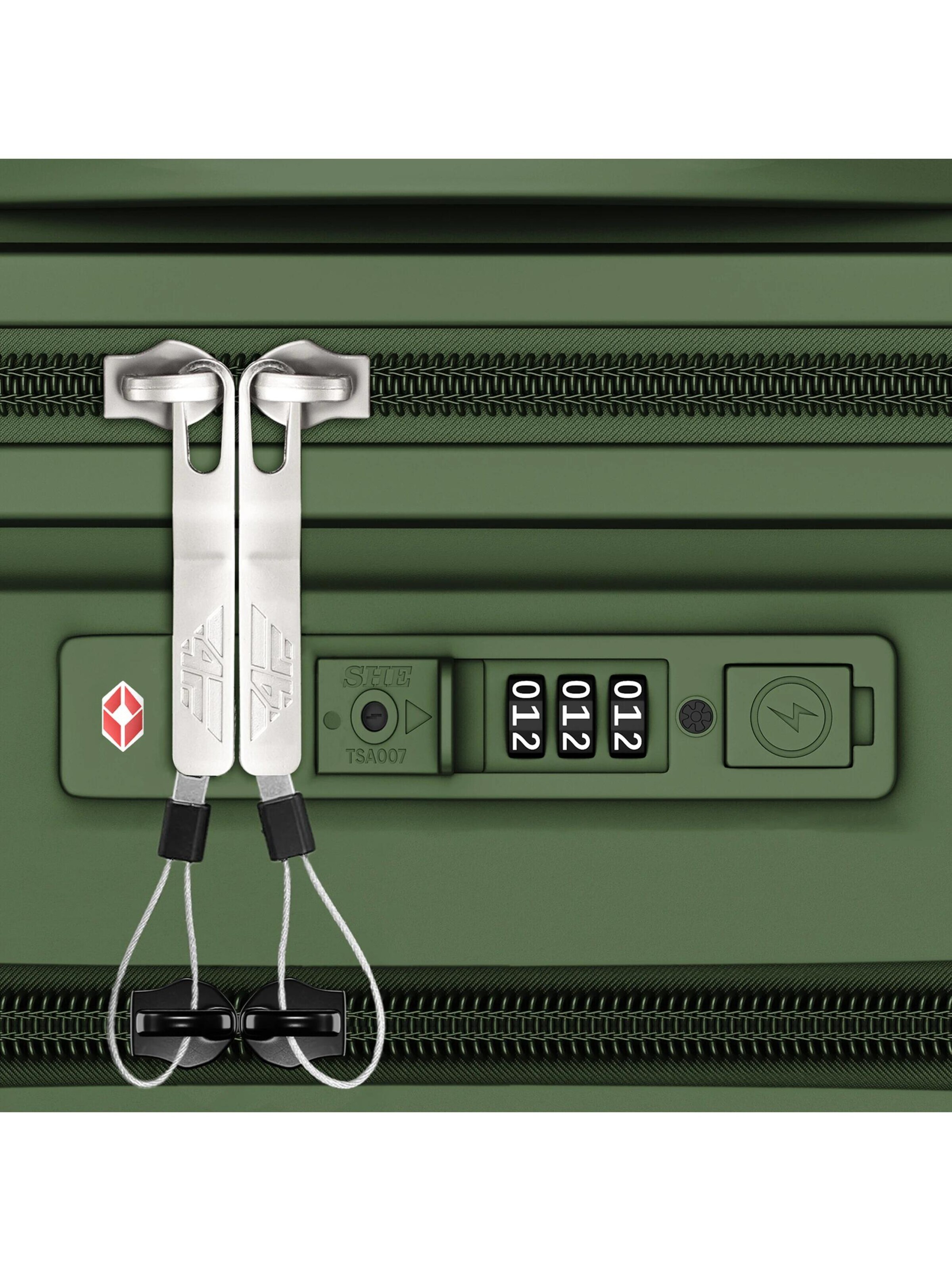 4FLY Suitcase Set 'Linea Lux' in Green