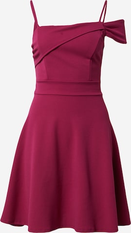 WAL G. فستان 'ROSHNA' بلون أحمر: الأمام