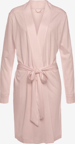 SCHIESSER Dressing Gown in Pink: front