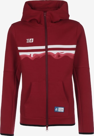 OUTFITTER Zip-Up Hoodie in Red: front
