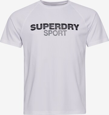 balts Superdry T-Krekls: no priekšpuses