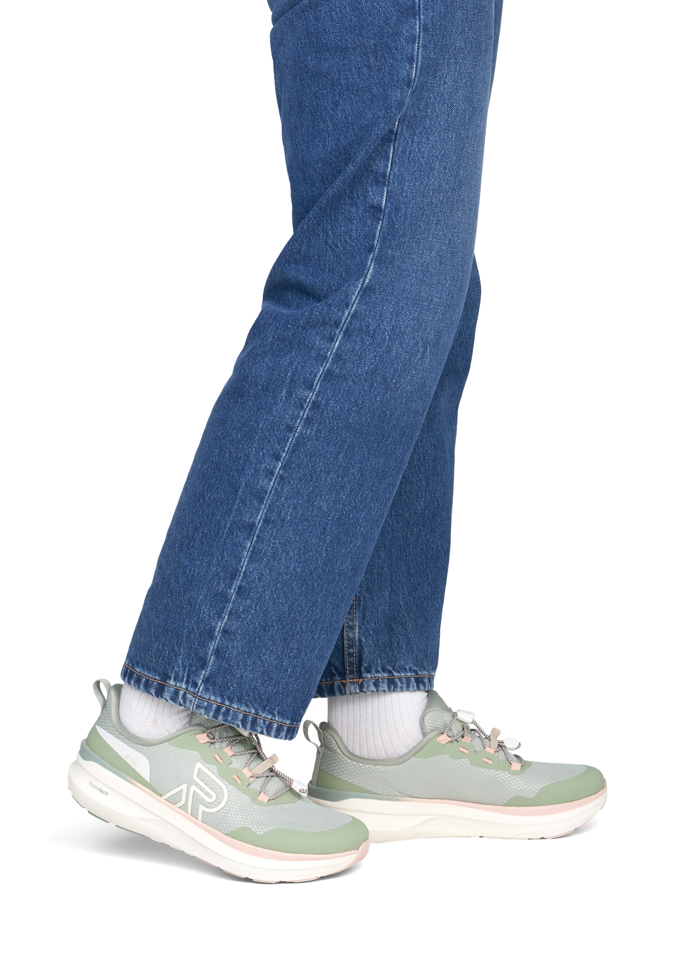 Baskets basses ' W4300 ' Rieker en vert : devant