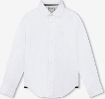 BOSS Kidswear Regular fit Button Up Shirt in White: front