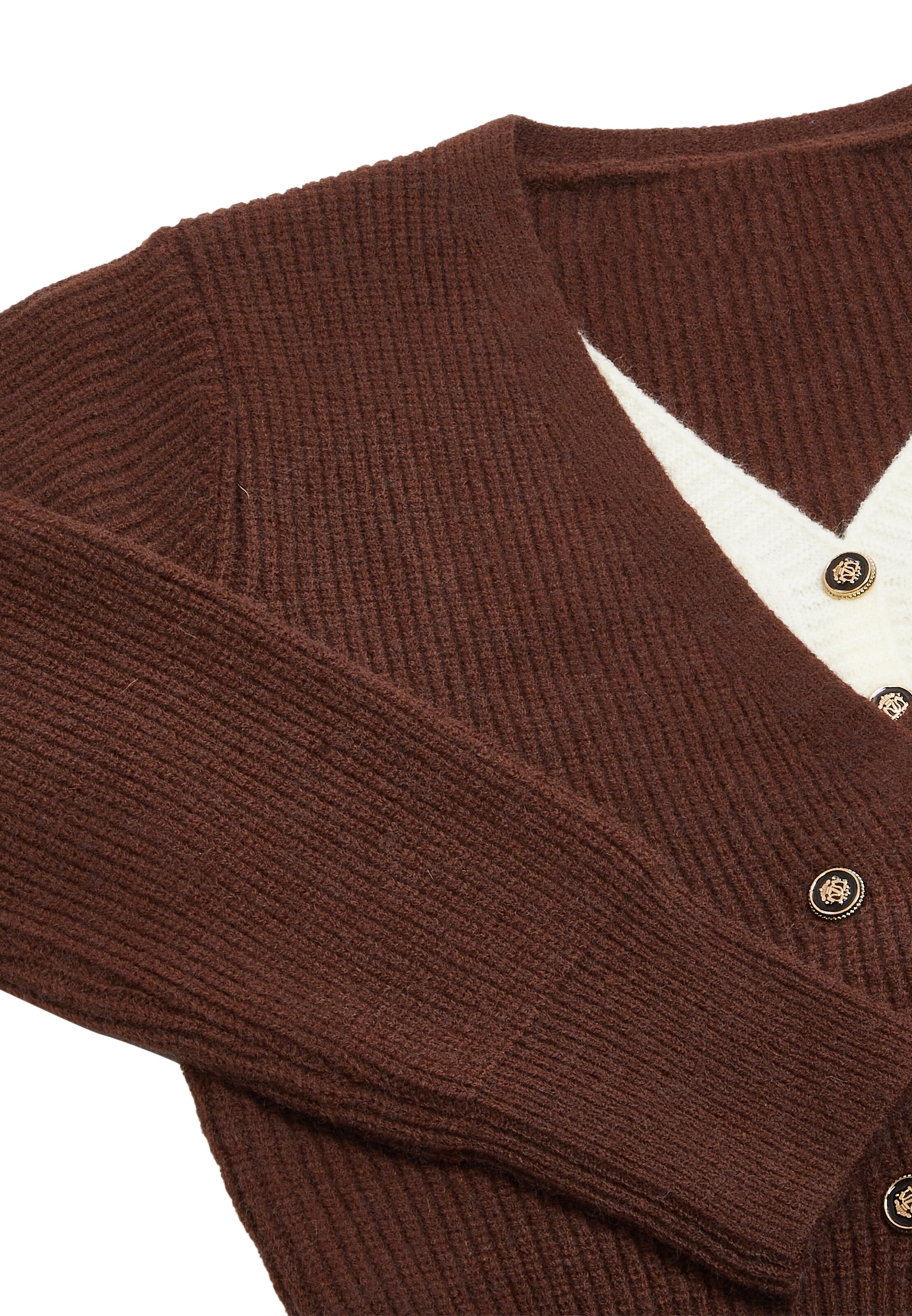 NALLY Cardigan i brun