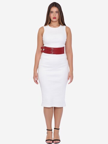 Haute Cuir Riem 'Patrician Wide Belt' in Rood