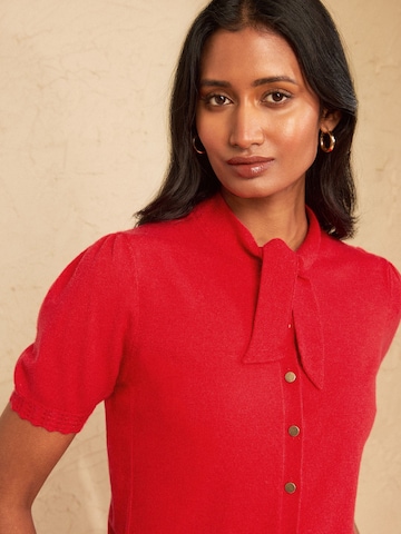 love & roses Knit Cardigan in Red