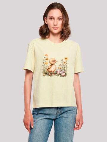 T-shirt 'Niedliche Enten Ostereier' F4NT4STIC en jaune : devant