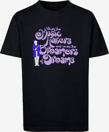 ABSOLUTE CULT Shirt 'Willy Wonka - Dreamers' in Zwart: voorkant