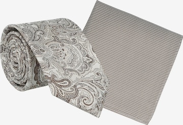 WILLEN Krawatte 'Paisley / Uni' in Beige: Vorderseite