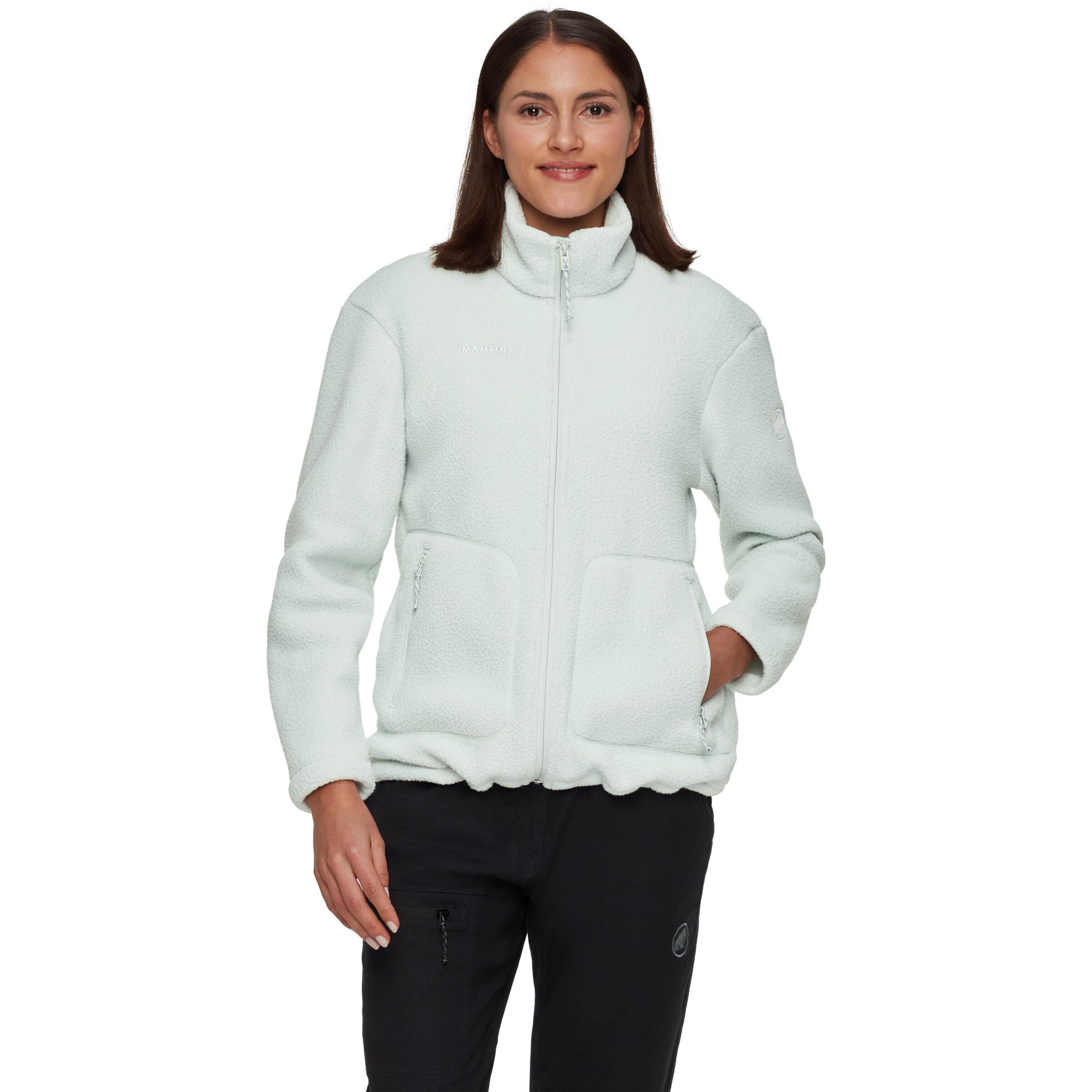 MAMMUT Athletic Fleece Jacket 'Falera' in Green: front