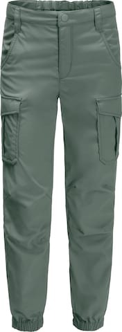 JACK WOLFSKIN Tapered Outdoor Pants 'Treasure Hunter' in Green: front