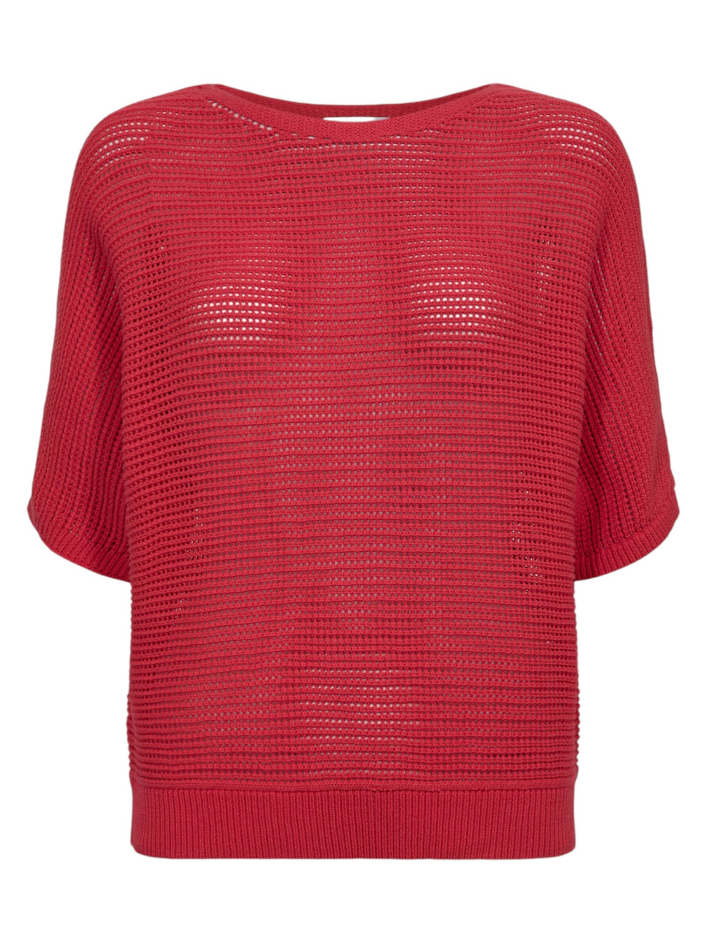 NÜMPH Strickpullover mit Halbarm 'NUERIKKA PULLOVER ' in Rot: Vorderseite
