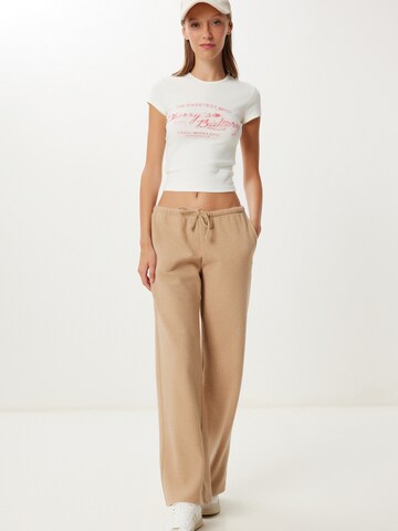 Happiness İstanbul Свободный крой Штаны в Бежевый