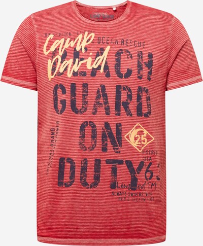 CAMP DAVID Тениска в морскосиньо / светложълто / рубинено червено, Преглед на продукта