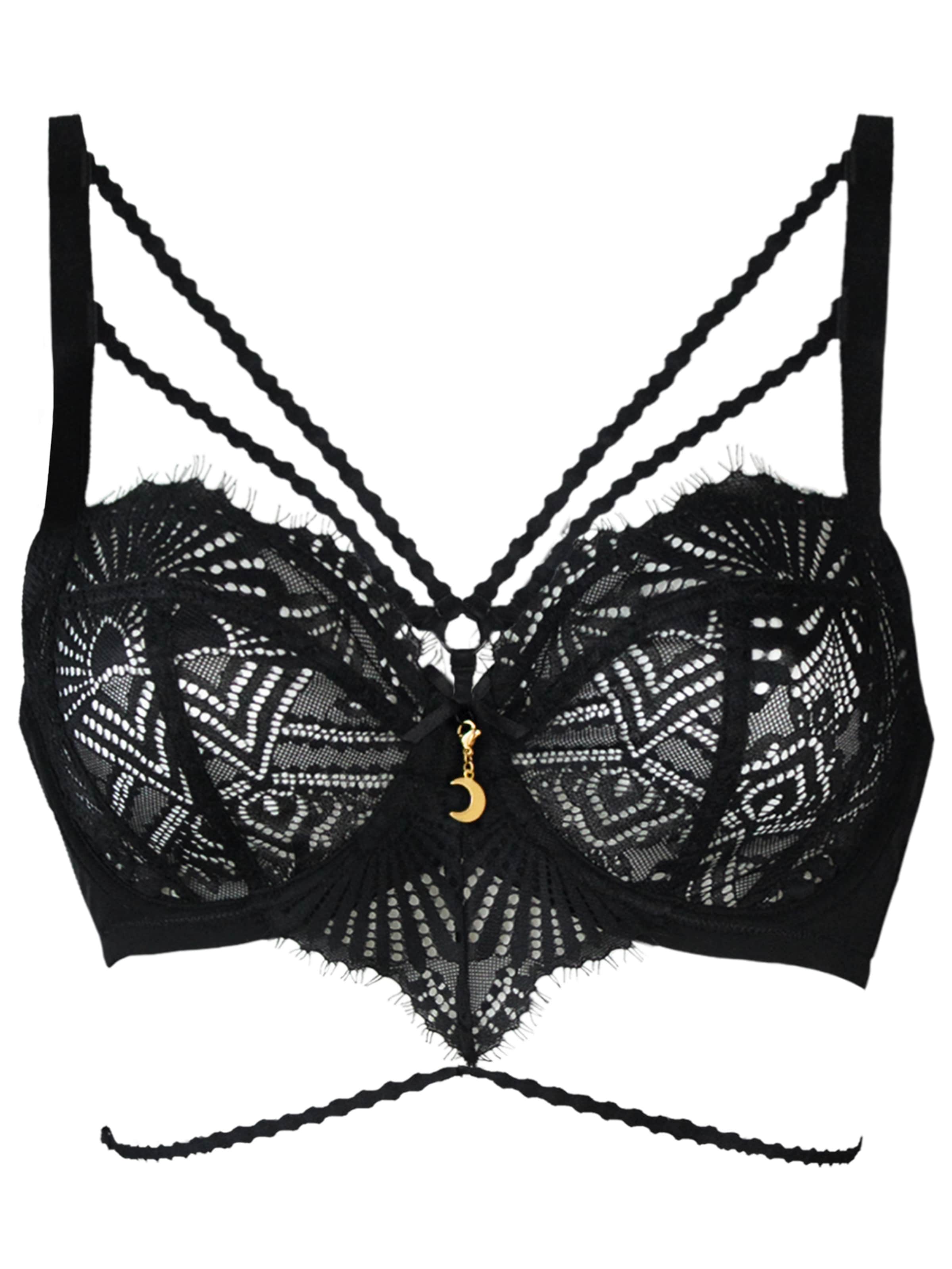 SugarShape High neck Bra 'Lola' in Black: front