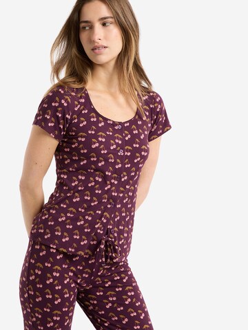 ETAM Pajama Shirt 'Manar' in Purple