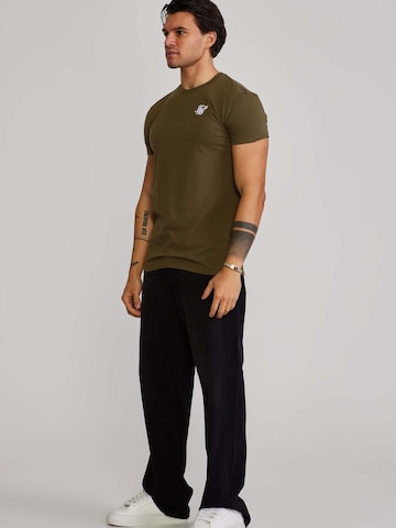 Maglietta 'Essentials' di SikSilk in verde: frontale