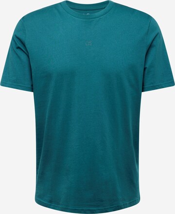 T-Shirt QS en bleu : devant