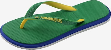 Zoccoletto 'Brasil' di HAVAIANAS in verde: frontale