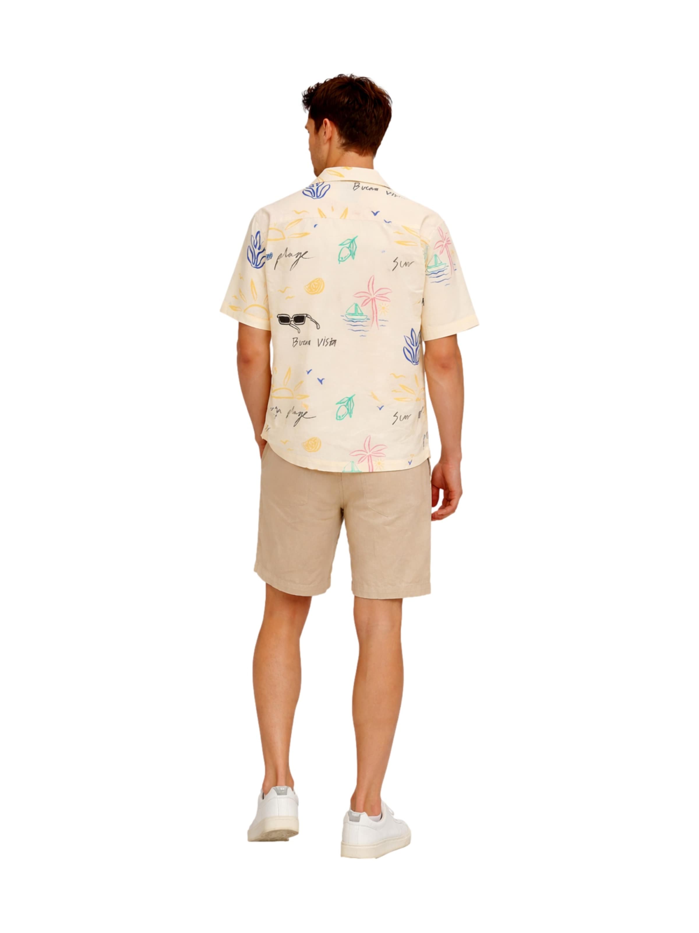 Only & Sons Comfort Fit Hemd 'Luke' in Beige