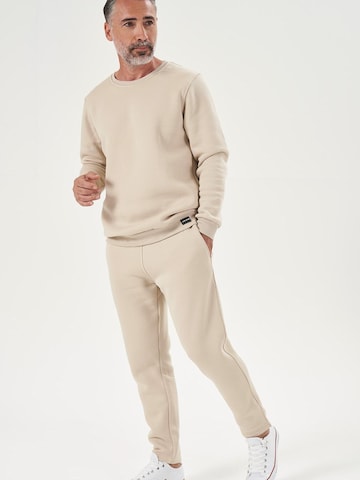 LOUIS LECLER Slim fit Trousers 'Lucien' in Beige