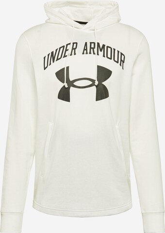 UNDER ARMOUR Athletic Sweatshirt 'Rival' in White: front