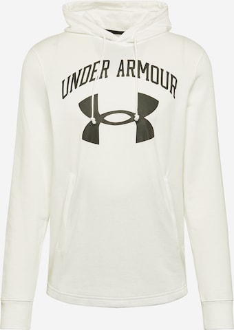 UNDER ARMOUR Sportsweatshirt 'Rival' in Wit: voorkant