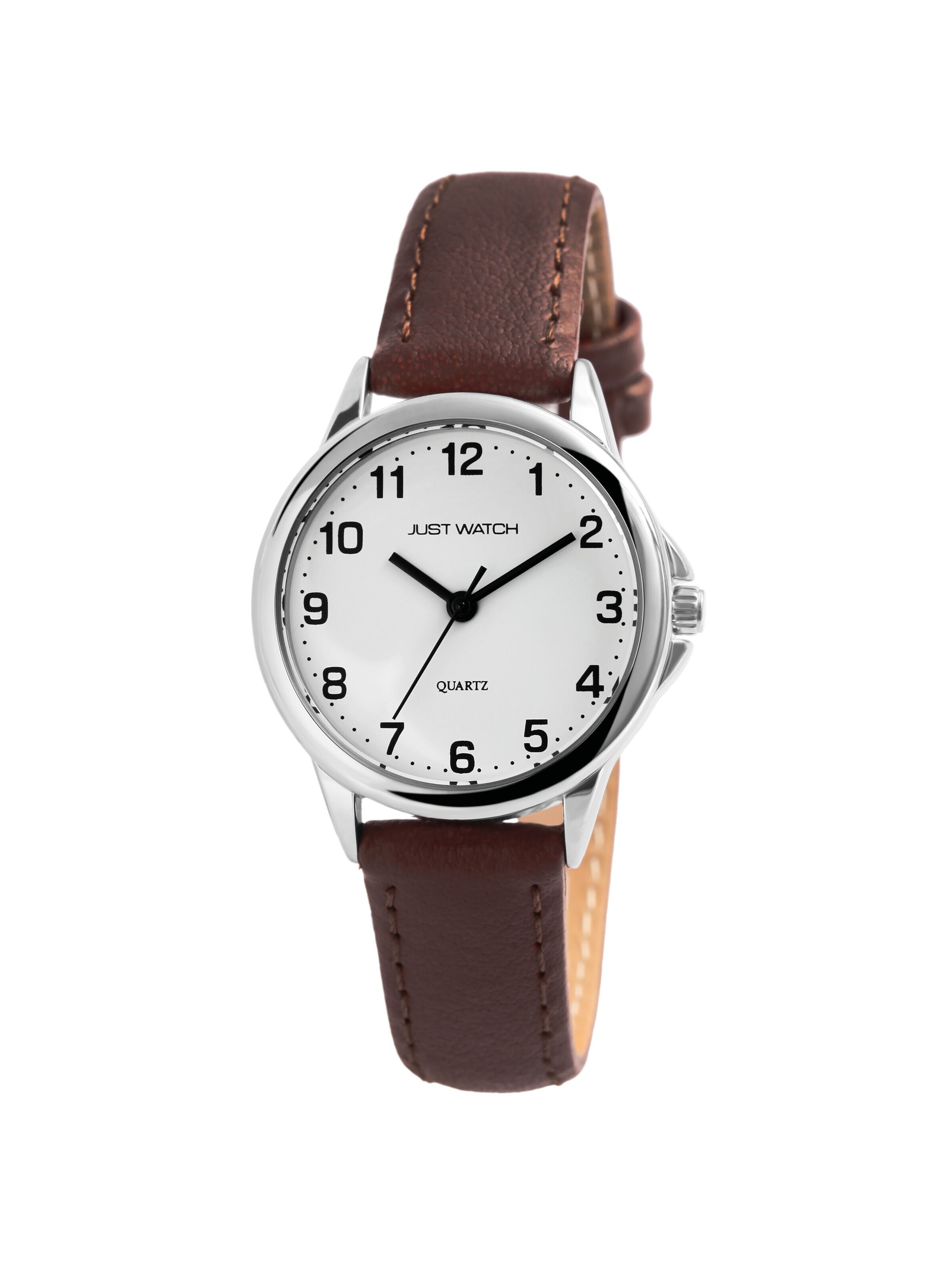 Just Watch Analog Watch 'Brigitt, Mineralglas' in Brown: front