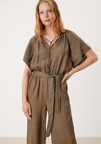 s.Oliver Jumpsuit in Bruin: voorkant