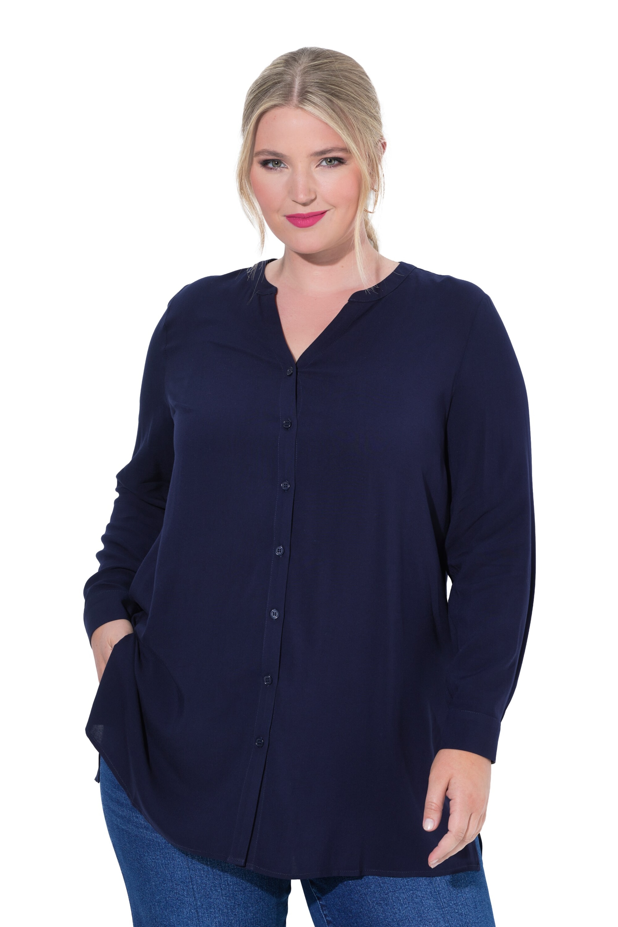 MIAMODA Blouse in Blue: front