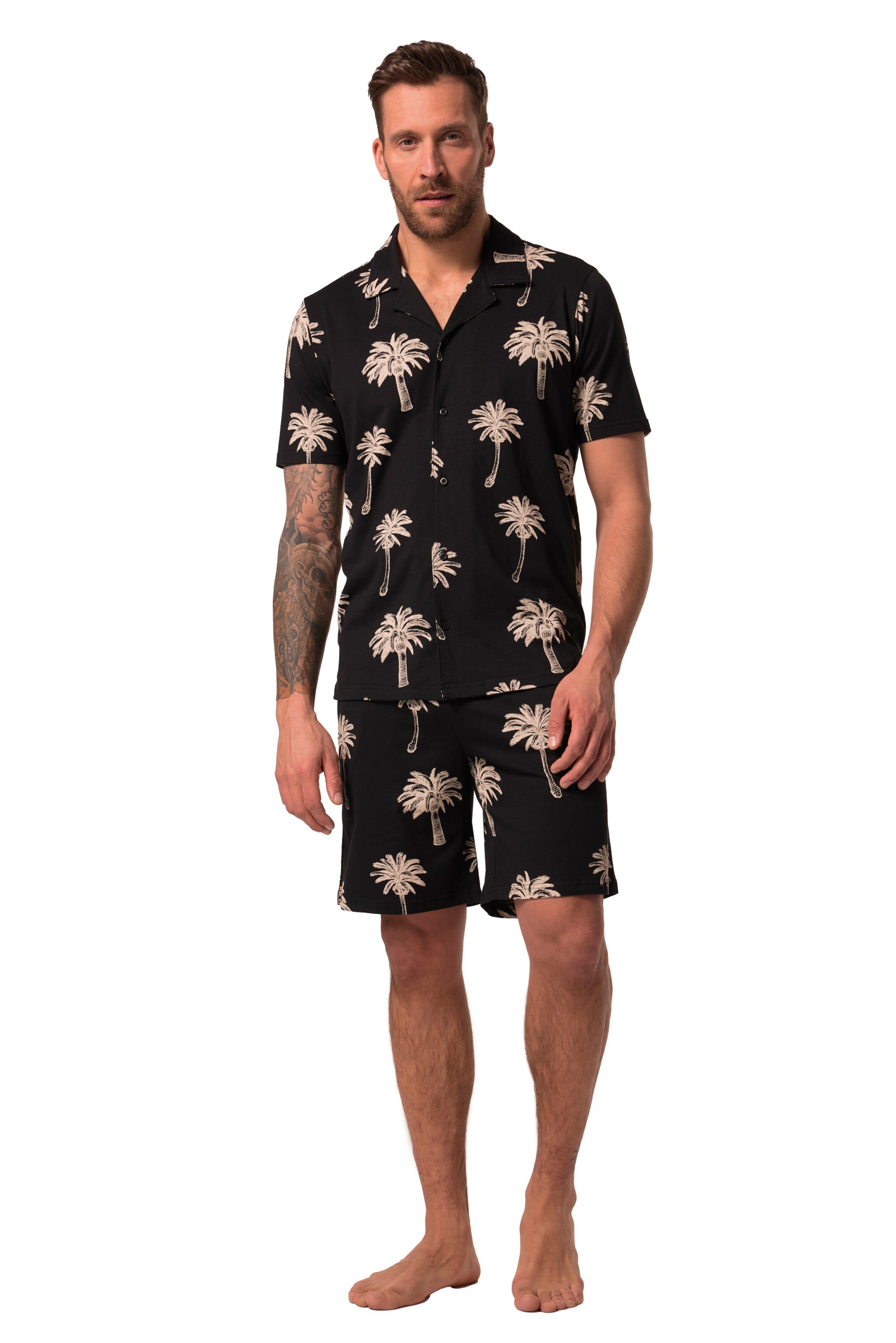 JP1880 Schlafanzug in Schwarz