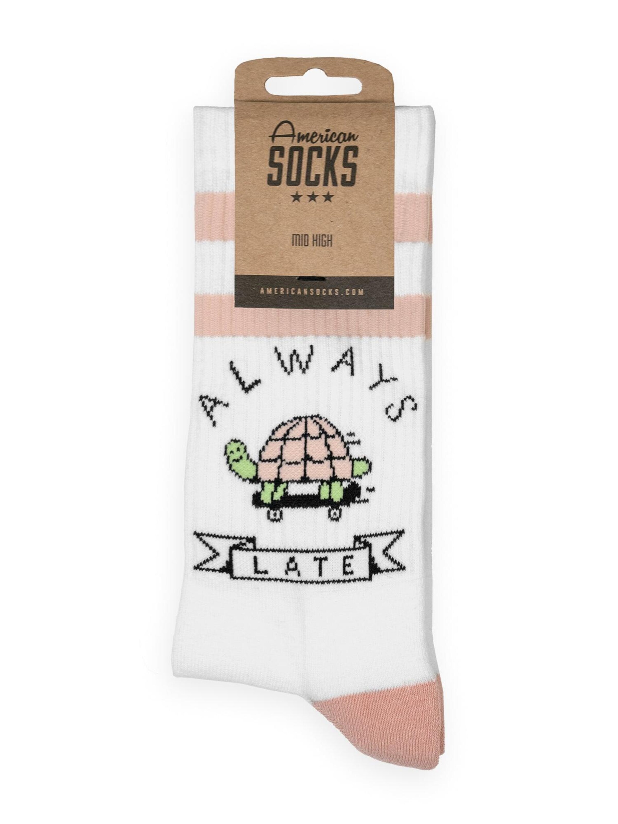 American Socks Socks 'Always Late - Mid High' in White