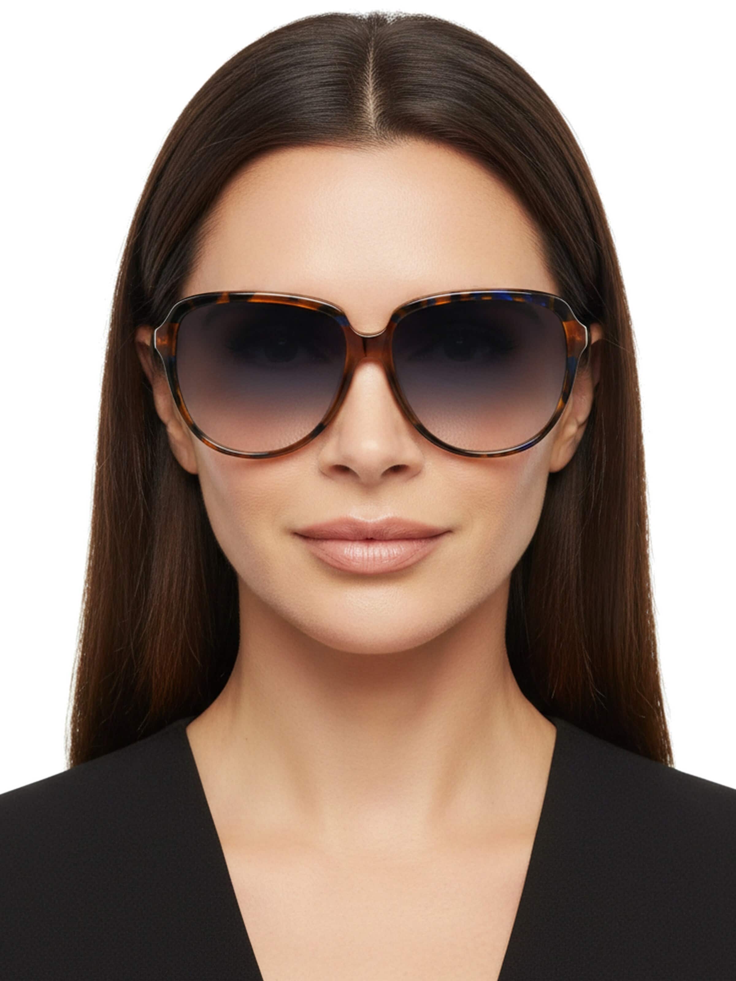 Victoria Beckham - Gafas de sol en marrón: frente