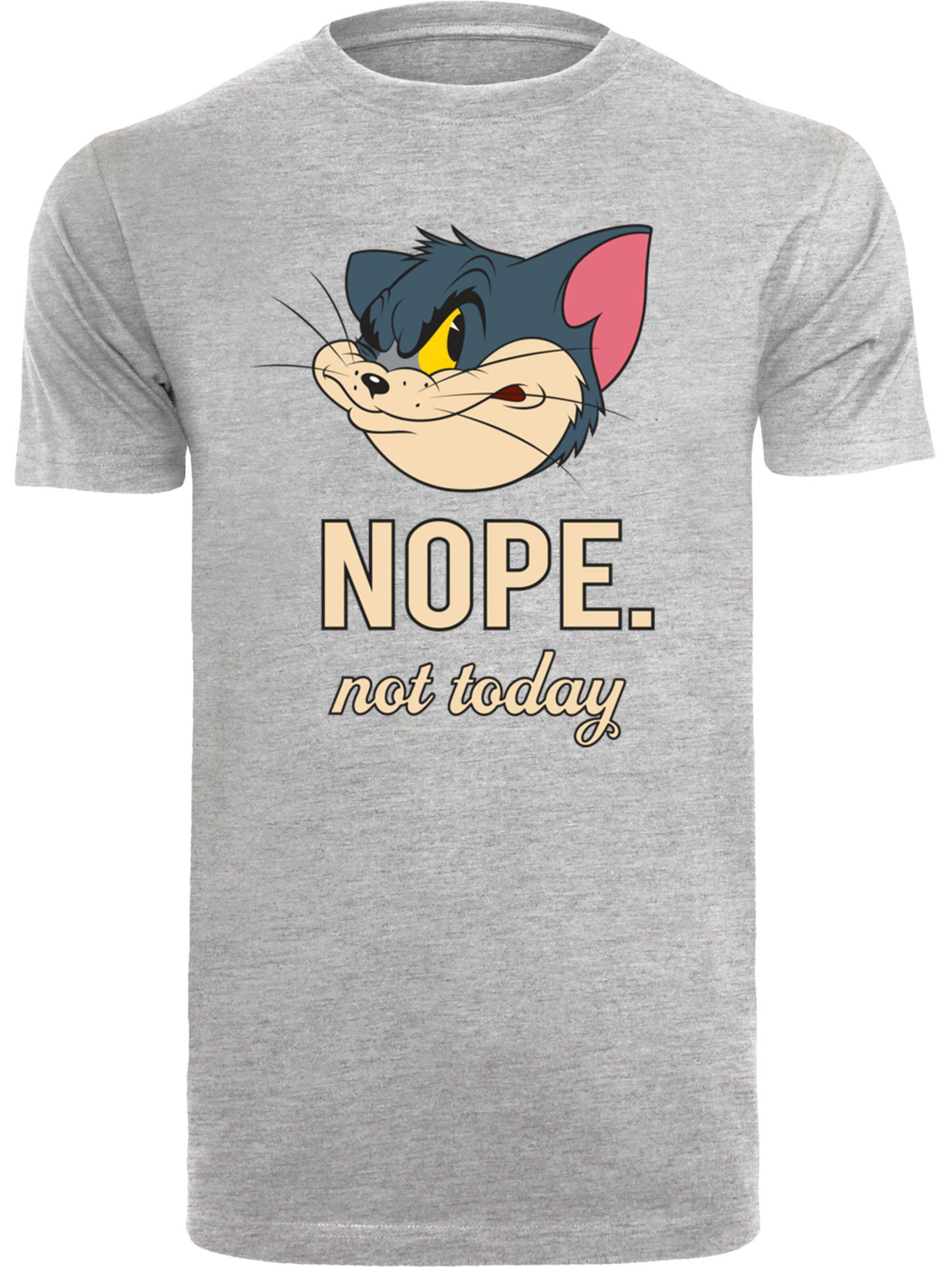 F4NT4STIC T-Shirt 'Tom und Jerry Nope Not Today' in Grau: Vorderseite