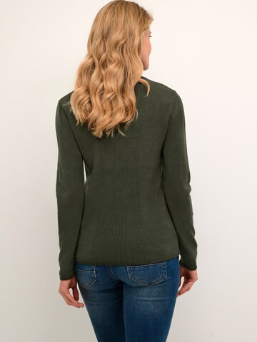 Cream Sweater 'Dela' in Green