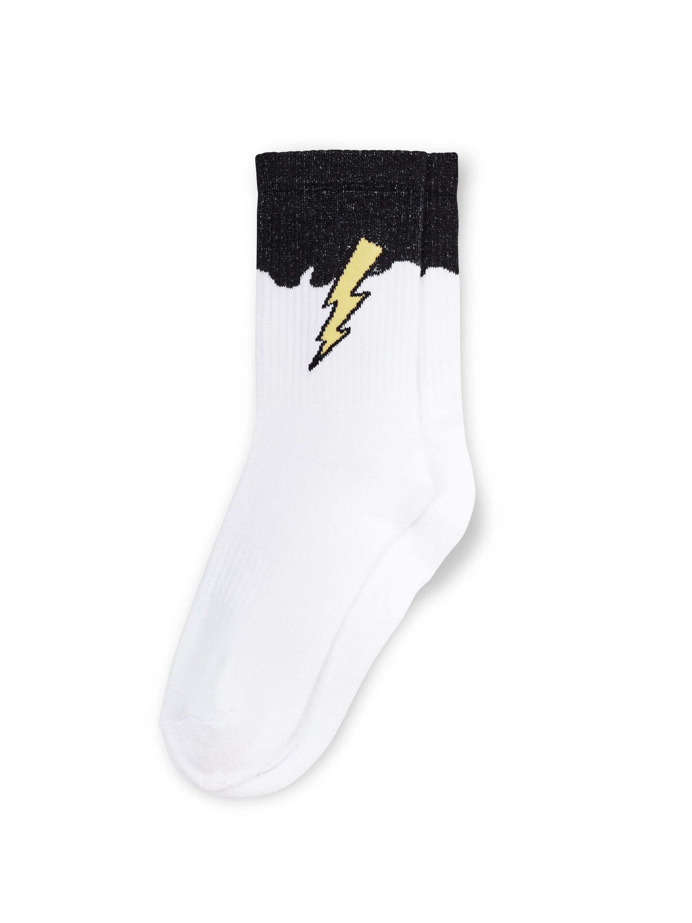 The Rad Black Kids - Calcetines 'Ombre Bolt Sock 2 Pack' en blanco: frente