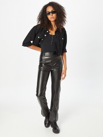 Abercrombie & Fitch Shirt bodysuit in Black